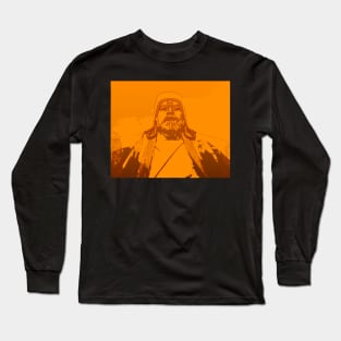 Vaporwave Genghis Khan 4225 Ulaanbaatar Long Sleeve T-Shirt